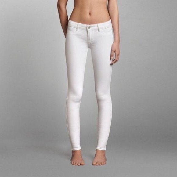 Abercrombie \u0026 Fitch White Harper LowRise jean legging size 9